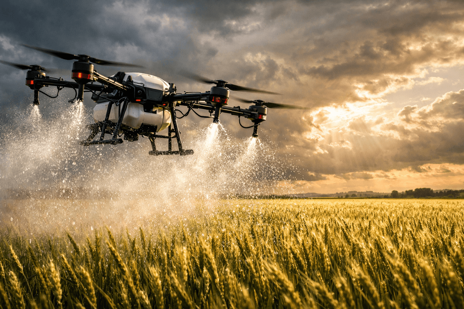 Wheat Spraying with Drone – Effective Crop Protection