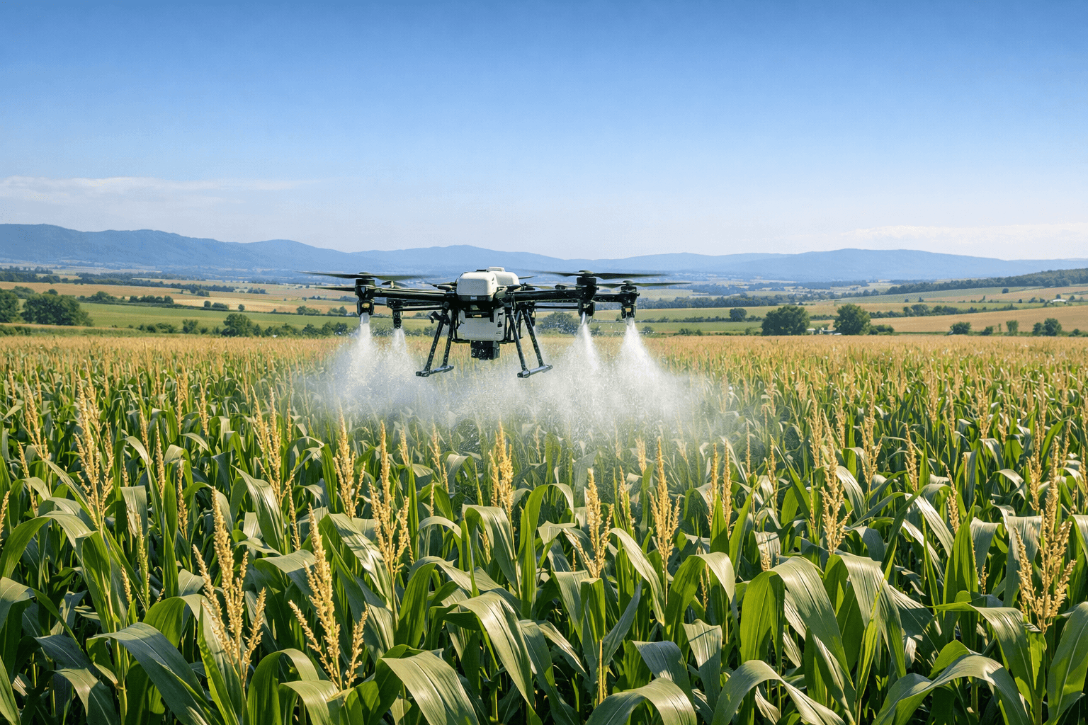 Corn Spraying with Drone – Crop Protection Without Harvest Losses